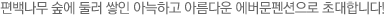 편백나무 숲에 둘러 쌓인 아늑하고 아름다운 에버문펜션으로 초대합니다!